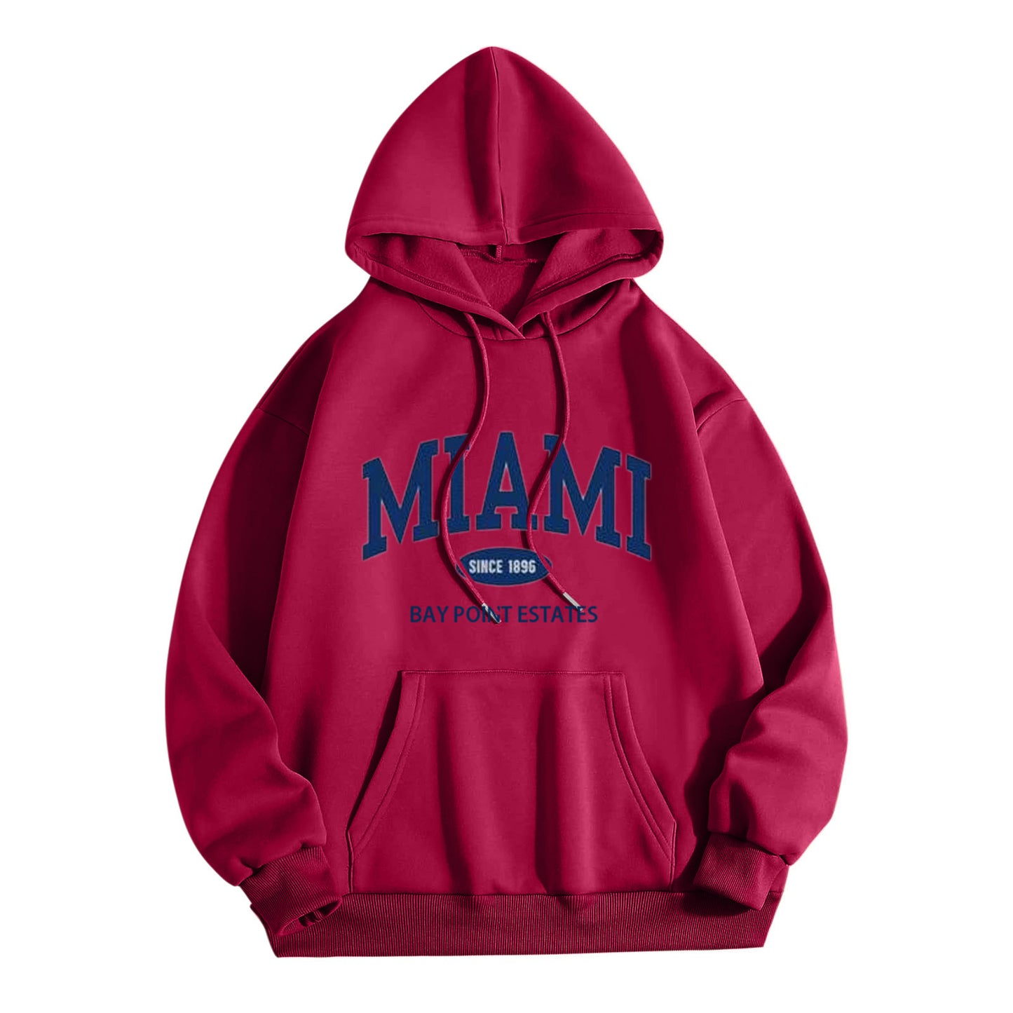 Sudadera con capucha y bolsillo de manga larga con estampado de letras informal a la moda para mujer