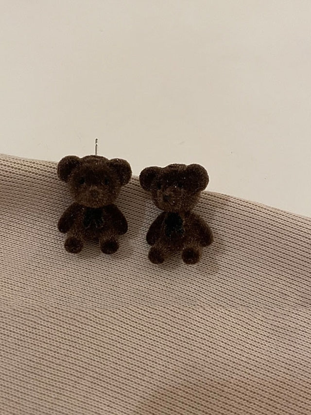 Earrings Active Party Bear Earring / Resin / Beige / Black / Brown / Fall for Women