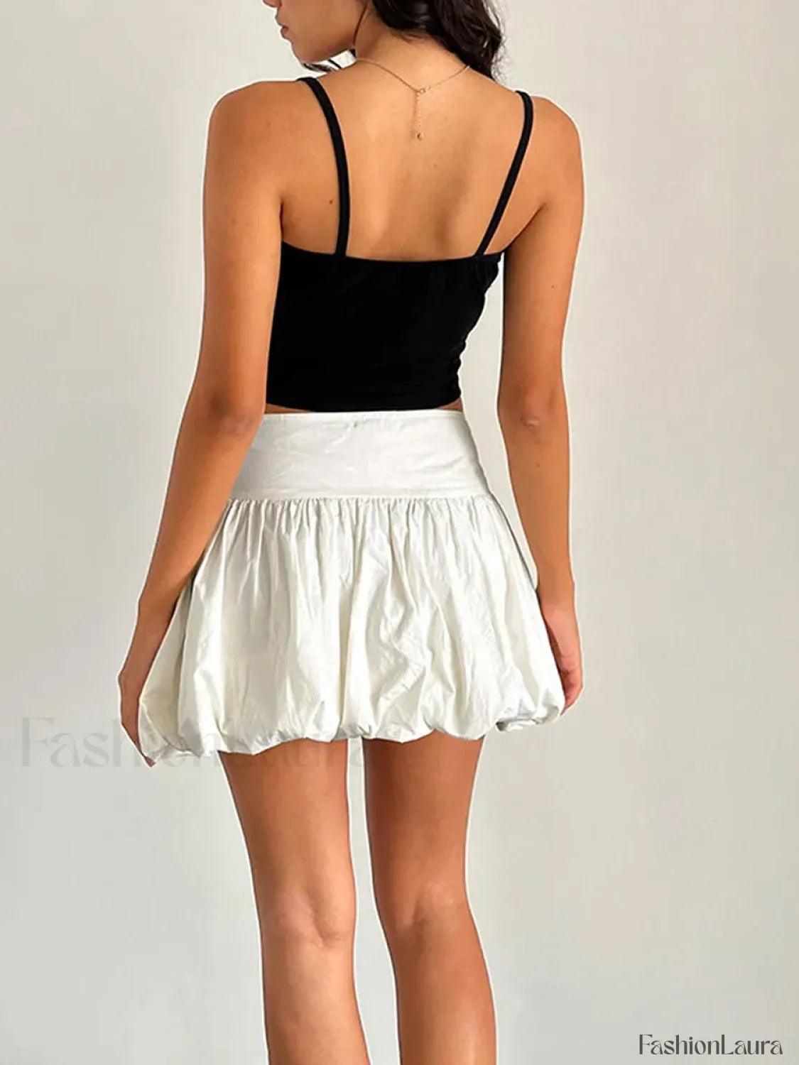 Puffy Bud A-Line Skirt