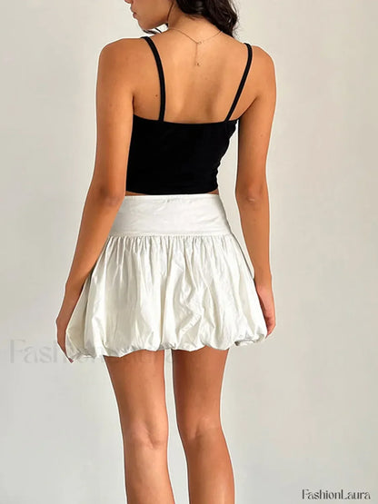 Puffy Bud A-Line Skirt