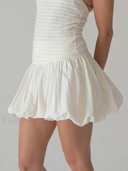 Puffy Bud A-Line Skirt