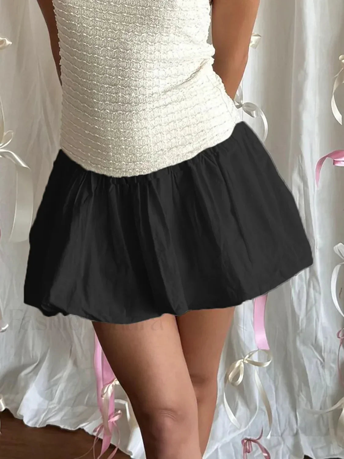 Puffy Bud A-Line Skirt