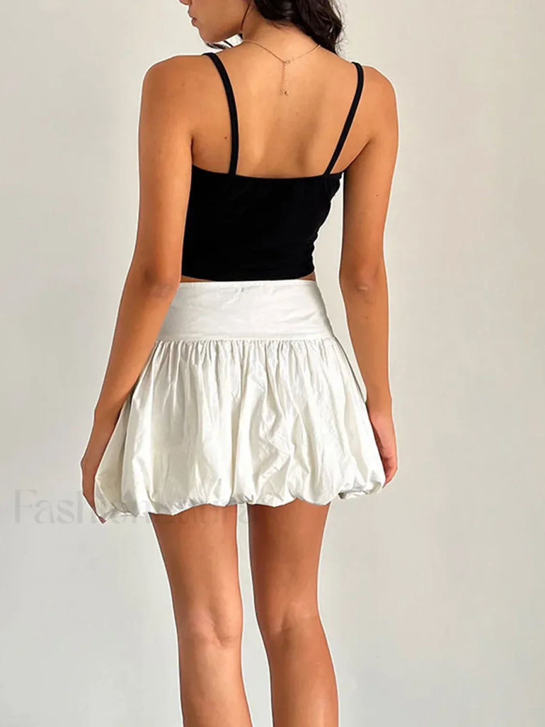 Puffy Bud A-Line Skirt