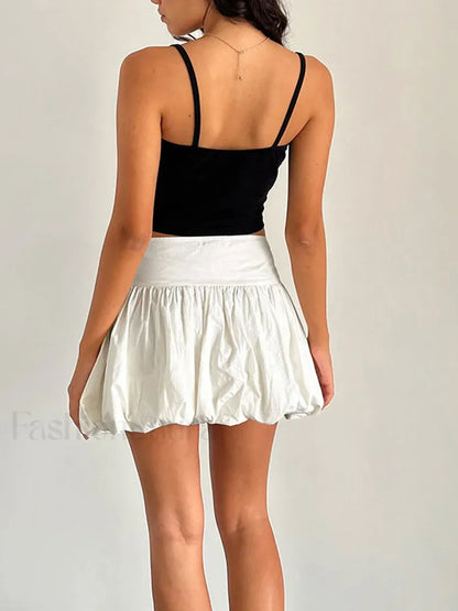 Puffy Bud A-Line Skirt