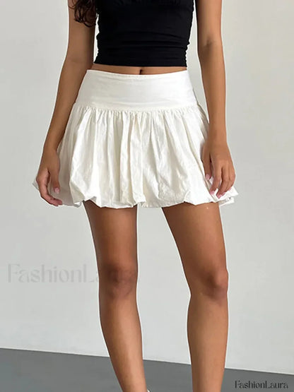 Puffy Bud A-Line Skirt