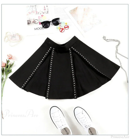 Punk Stud Retro Harajuku Skirt