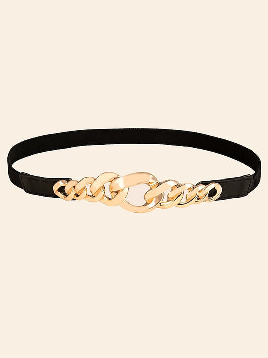 Skinny Belt Party Dailywear Holiday Date Black Belt Pure Color Fall Winter Spring Summer Work for Women