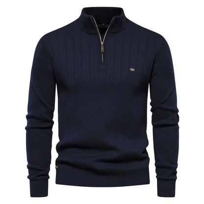 Milo -Knitted Pullover with Zip - Classic - - Ideal for Autumn/Winter