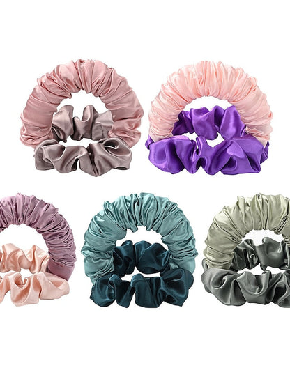 1PC Hair Ties Scrunchie For Daily Holiday Classic Fabric 1 2 3 for Women