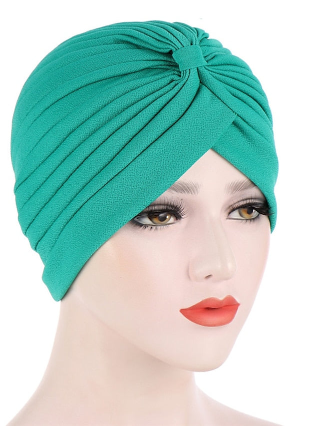 Turban Daily Holiday Solid / Plain Color Polyester Cute Cute 1 pcs for Women