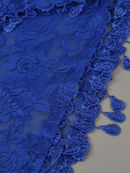 1pcs Solid Triangle Scarf for Church Shawl Catholic Church Prayer Shawl Hollow Floral Spanish Mantilla Lace Veil Wedding Cape for Women for Women