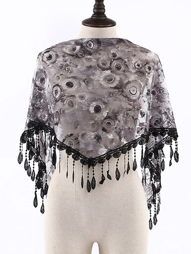 Bandana Hair Scarf Scarves Gift Daily Holiday Flowers Chiffon Casual Bohemia Sunscreen 1 PC for Women