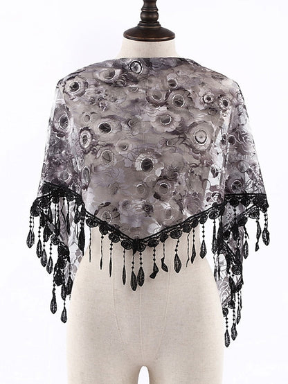 Bandana Hair Scarf Scarves Gift Daily Holiday Flowers Chiffon Casual Bohemia Sunscreen 1 PC for Women