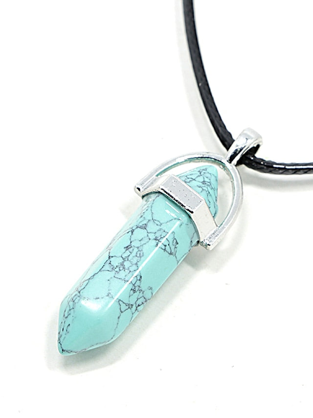 Pendant Necklace For Turquoise Crystal Party Casual Daily Synthetic Gemstones Crystal Turquoise Black for Women