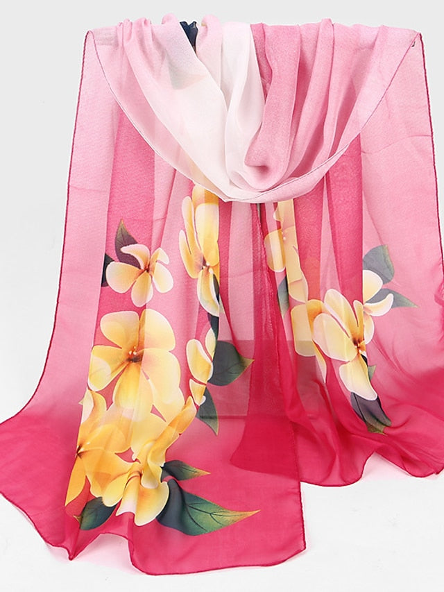 Spring And Summer Printed Chiffon Scarf Scarf Shawl Small Gauze Scarf for Women