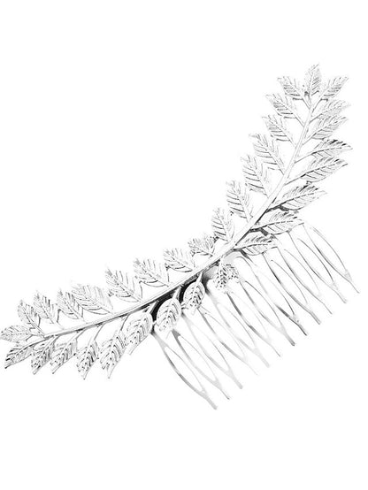 1pc Girls' Hair Combs Leaves Comb Fashion Gold Leaf Clips Tiara Vintage Roman Goddess Leaf Bridal Hair Crown Branch for Wedding Party Dancing Party Fashion Show for Women