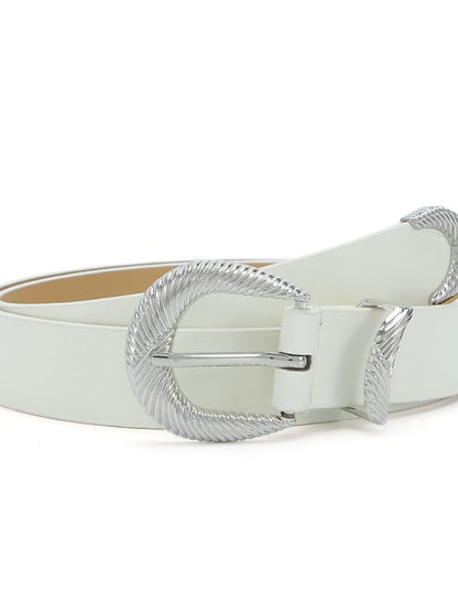 Unisex PU Buckle Belt PU Leather Prong Buckle D-ring Classic Casual Party Work Black White Pink Brown for Women