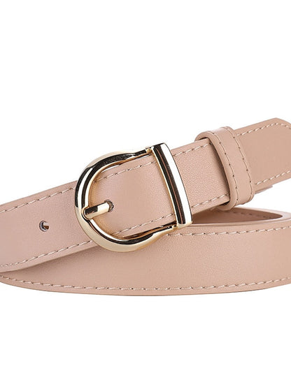 Belt Genuine Leather White Black Red Brown Apricot Waist Belt Daily Dress Work Solid Color / Spring / Summer / Winter for Women