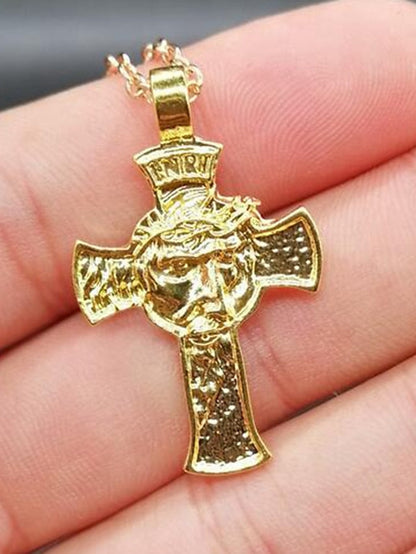1PC Pendant Necklace For Men's Street Daily Alloy Cross for Women