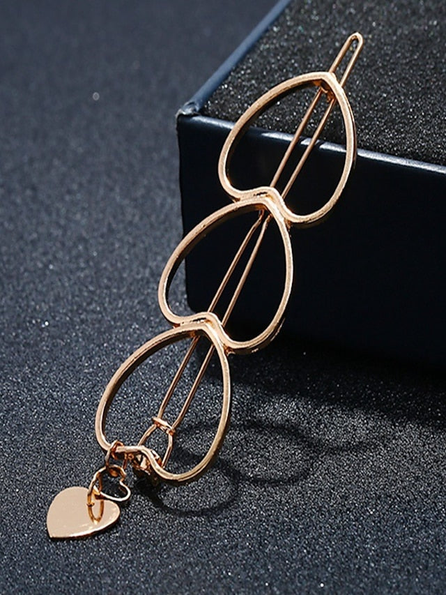 1PC Hair Clip For Daily Classic Alloy Silver Golden for Women