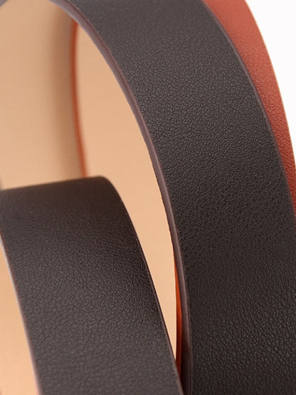 Unisex PU Buckle Belt PU Leather Prong Buckle Plain Casual Classic Party Daily Green Black Brown Navy Blue for Women