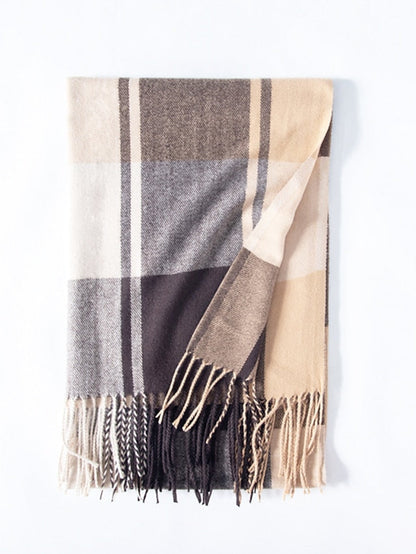 Shawls & Wraps Outdoor Dailywear Holiday Black Red Blue Scarf Plaid for Women