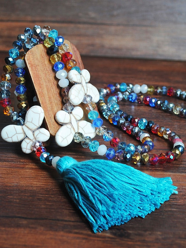 1pc Pendant Necklace Necklace For Street Festival Cord Stone Long Butterfly / Long Necklace / Bead Necklace for Women
