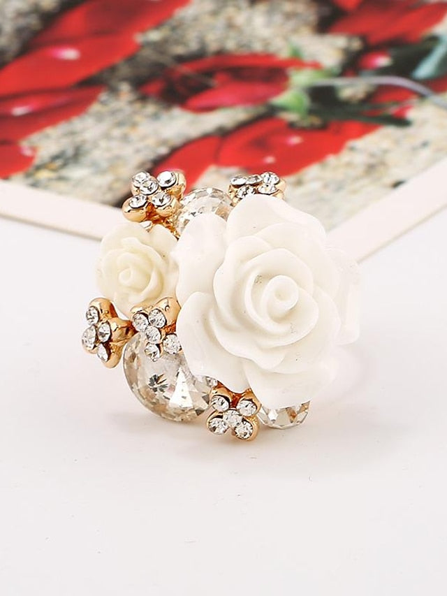 Ring Wedding Holiday Engagement Braided Floral for Women