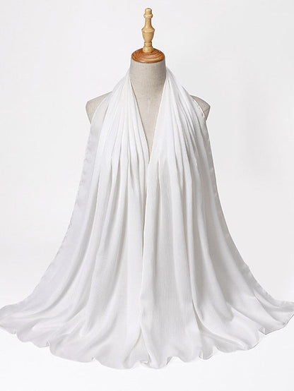 Muslim Scarf Crinkled Shawl Women Abaya Solid Hijab Ramadan Hijabs For Woman Abayas Dress Turban Instant Scarf for Women