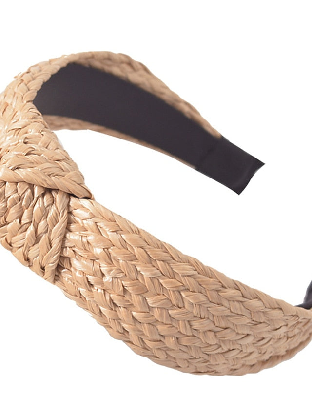 1PC Headbands Weaved Grass Nature Summer Headband For Daily Holiday for Women