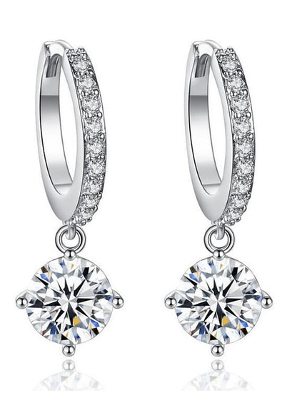 1 Pair Crystal Earrings For Wedding Birdal Bridesmaids Chandelier Dangle Drop Earrings for Women