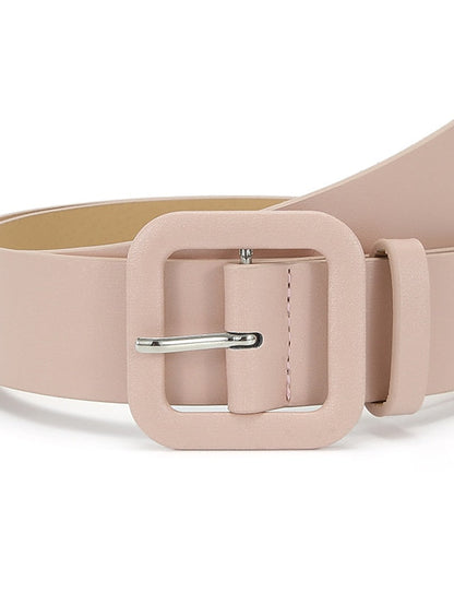 Unisex PU Buckle Belt PU Leather Prong Buckle Plain Classic Casual Party Work Violet Black Pink Brown for Women