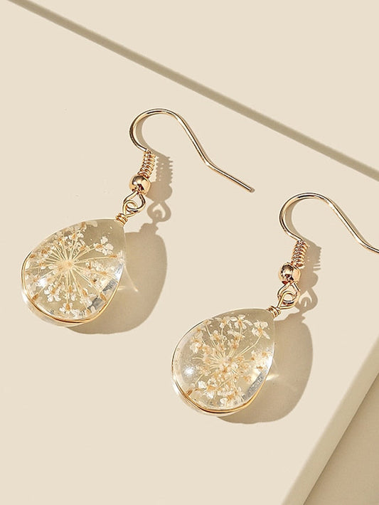 1 Pair Earrings For Daily Date Beach Alloy Drop Petal for Women