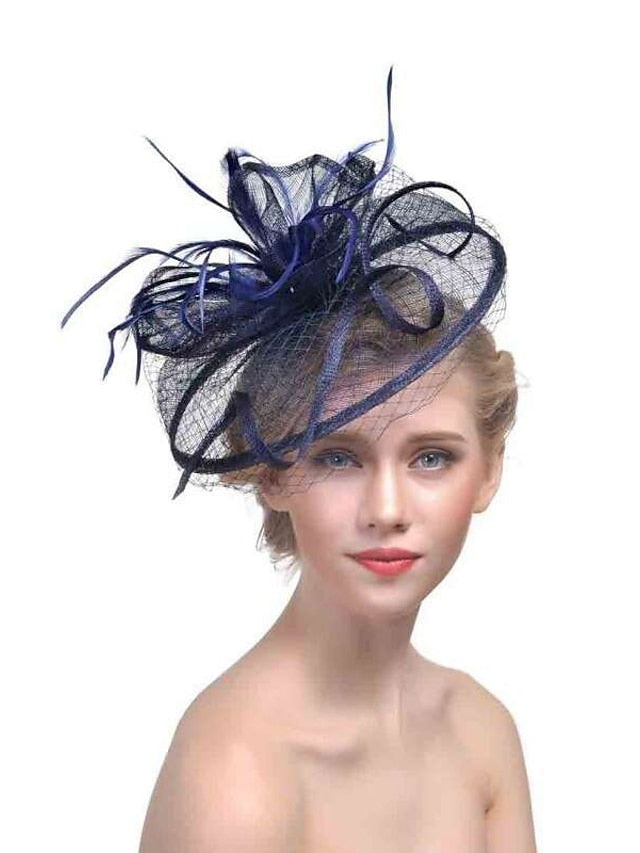 Hair Clip Party Party Solid Color Headwear / Black / Yellow / Red / Blue / Purple for Women