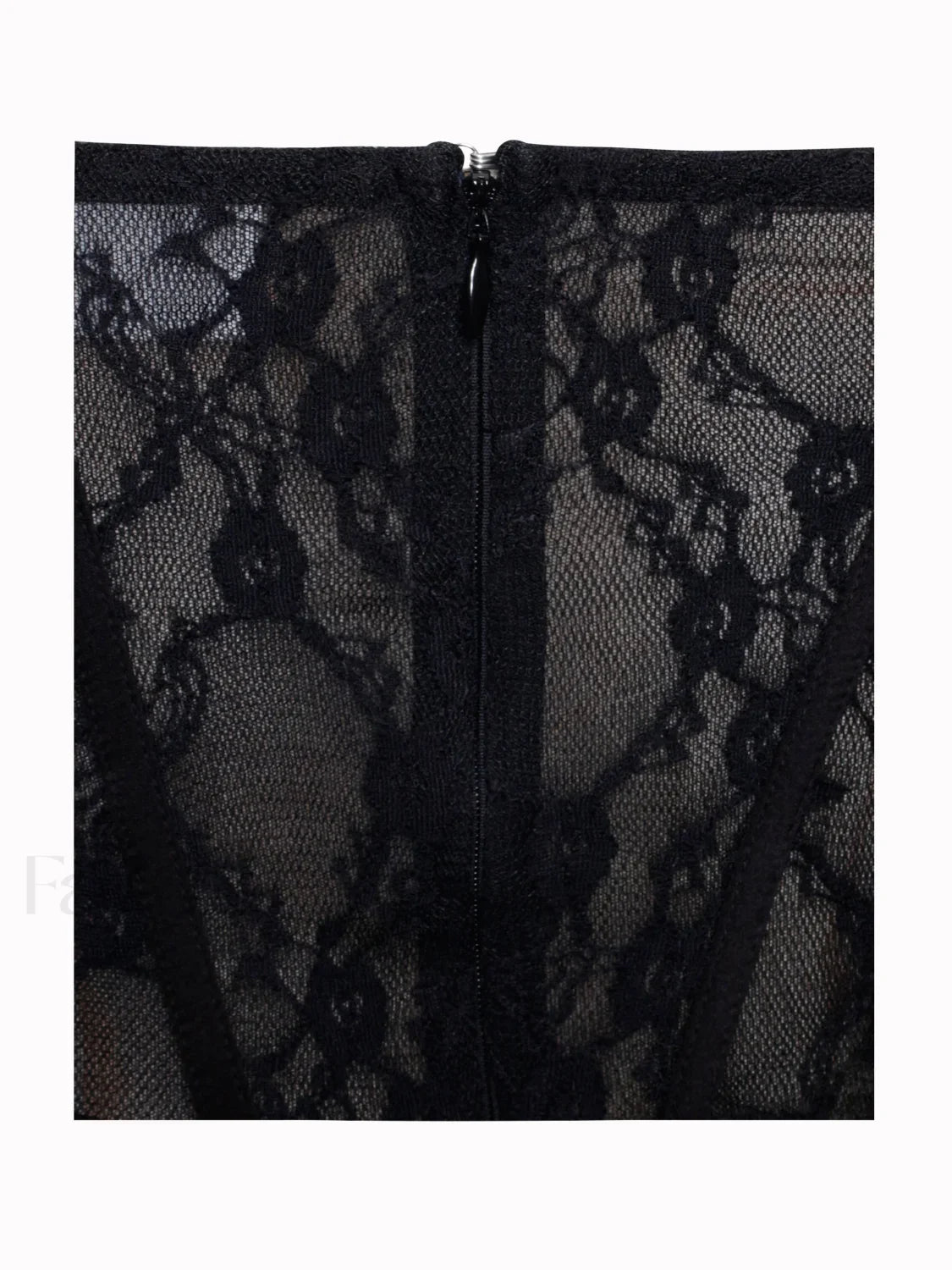 Quennell Black Lace Charming Corset Maxi Dress