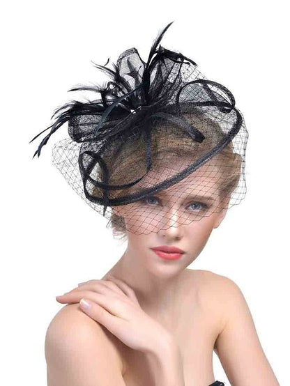 Hair Clip Party Party Solid Color Headwear / Black / Yellow / Red / Blue / Purple for Women