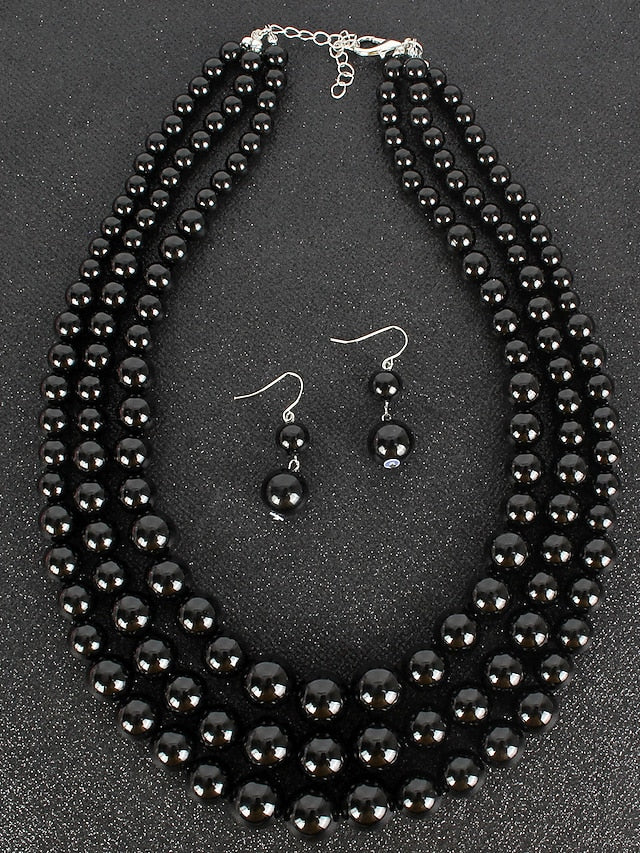 necklace Chic & Modern Party Pure Color Jewelry Sets / Imitation Pearl / White / Red / Purple / Fall for Women