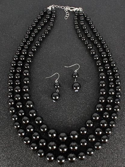 necklace Chic & Modern Party Pure Color Jewelry Sets / Imitation Pearl / White / Red / Purple / Fall for Women