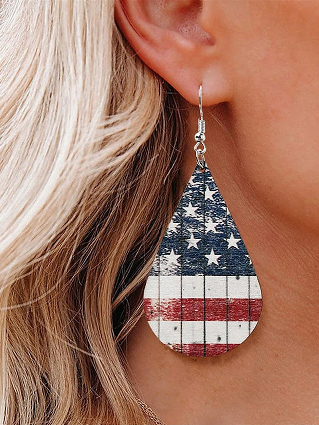 Earrings Fashion Outdoor National Flag Earring for Women