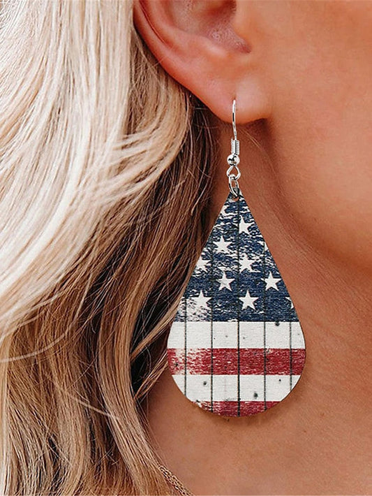 Earrings Fashion Outdoor National Flag Earring for Women