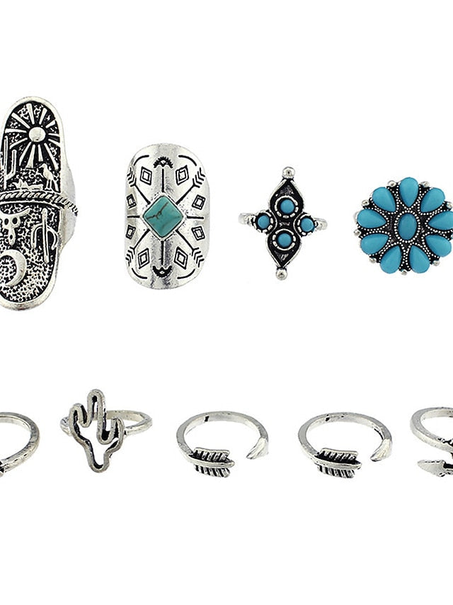 Rings Archaistic Outdoor Floral Ring for Women