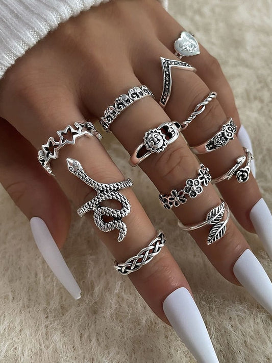 1 set Ring For Street Daily Prom Alloy Snake Snake for Women