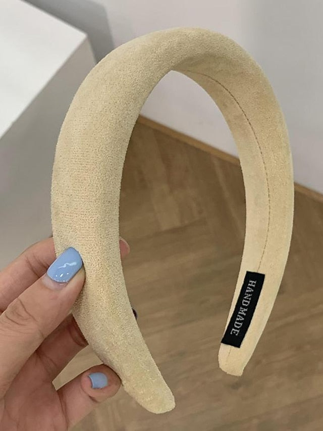 1PC Girls' Headbands Headband For Daily Classic Fabric 3# Rose Red 2#Beige 12# purple for Women