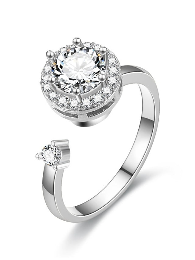 Rings Chic & Modern Street Floral Ring / Silver / White / Yellow / Fall / Winter for Women
