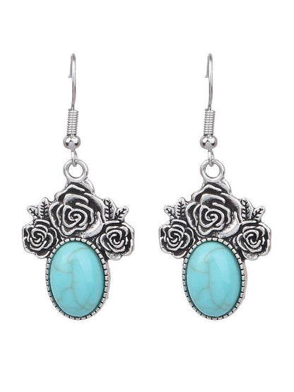 1 Pair Hanging Earrings For Daily Alloy Classic Totem Series for Women