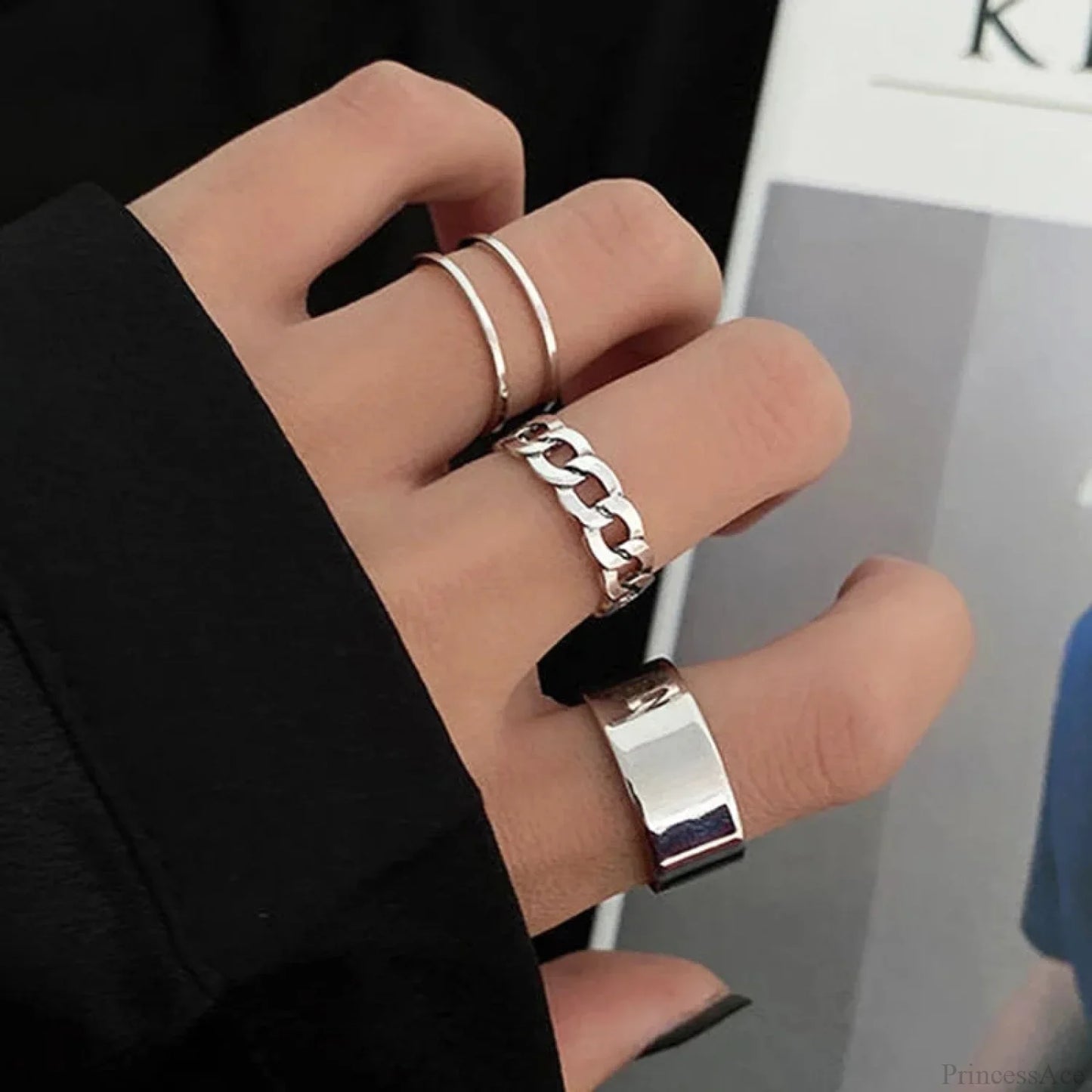 Rebellious Dark Bat Wing Ring