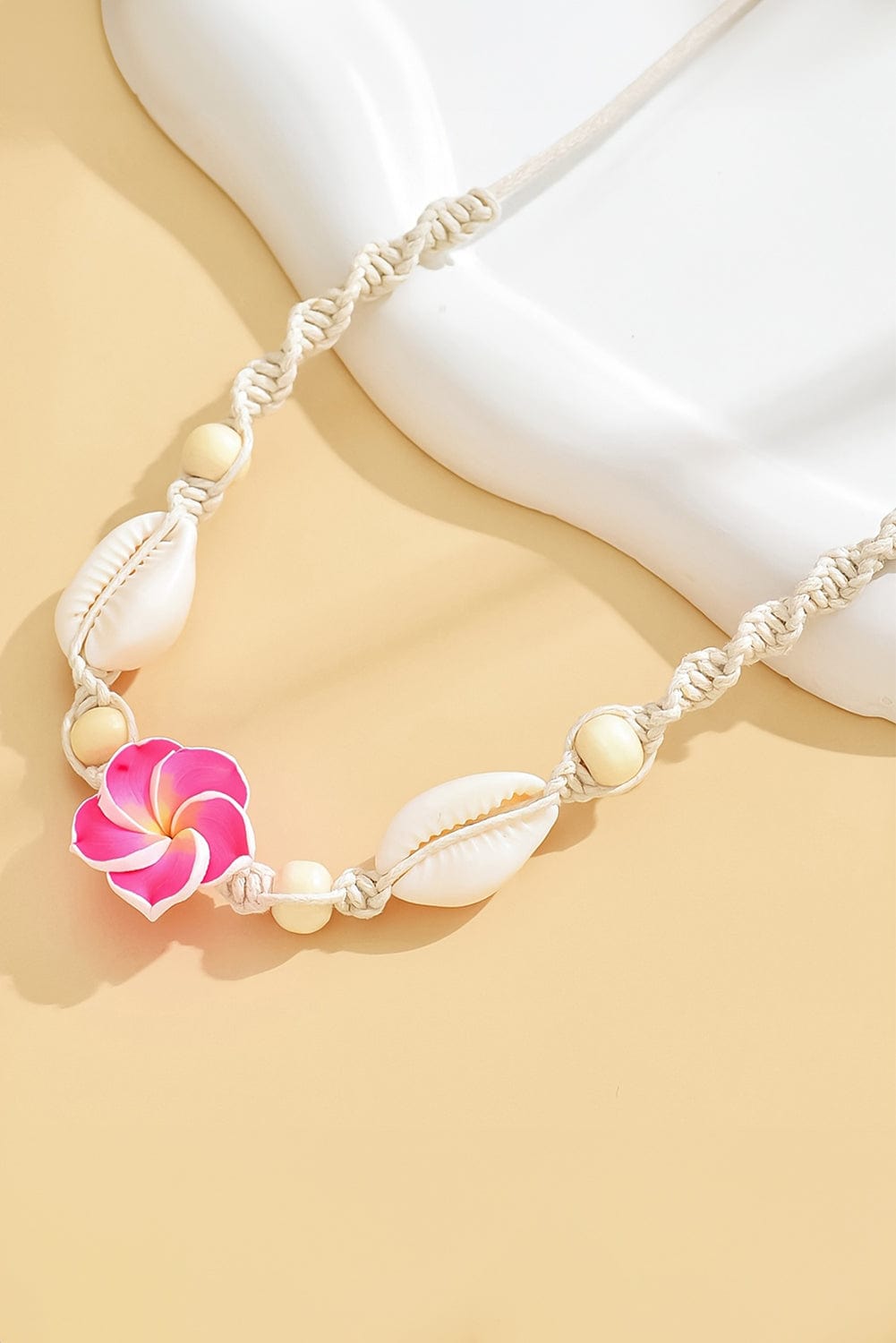 Red Rose Shell Boho Choker Necklace