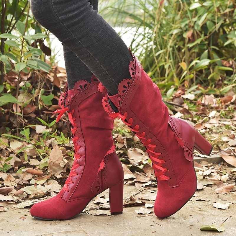 Botines casuales de ante estilo vaquero con tacón para mujer | Ideales para días informales