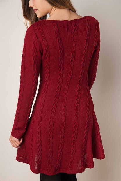 Solid Color Mini Dress