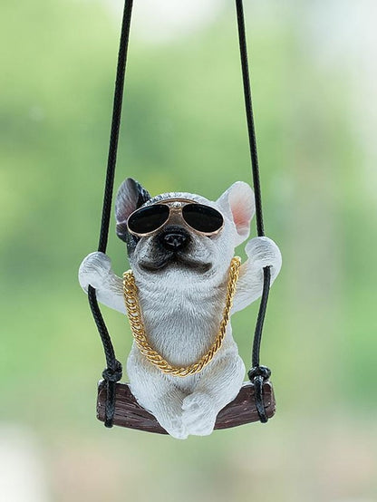 New Car Charm Pendant Swing Pug Pug Dog Car Supplies for Women